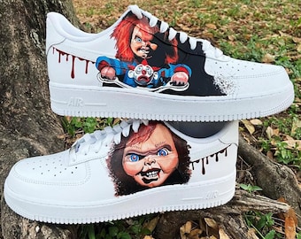 Zapatillas Air Force 1 personalizadas Chucky Drip, regalo, hombre, mujer, Chucky, Drip, zapatillas personalizadas, niños, zapatos, pintados a mano
