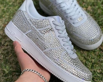 Zapatillas Air Force 1 personalizadas con cristales, cristales, regalo, goteo, Air Force personalizadas, hombres, niños, mujeres, pintadas a mano