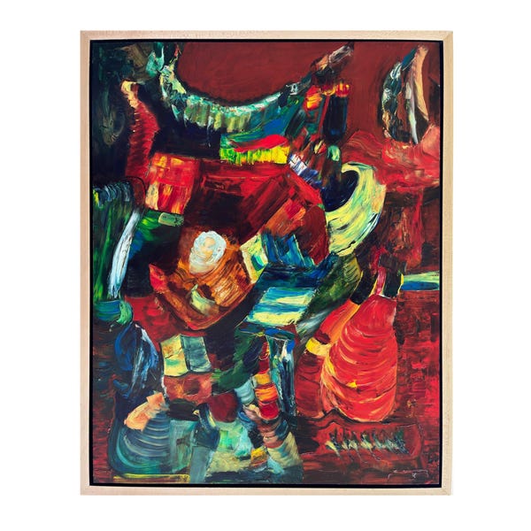 Fine Art Oil Painting, 22" x 28" - Post Modern Colorist/ Neo-Expressionist Style - "Son of a Glovemaker"