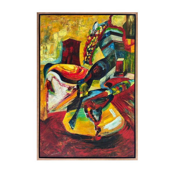 Unique Oil Painting - 24" x 36", Post Modern Colorist/ Neo-Expressionist - "Personal Time"