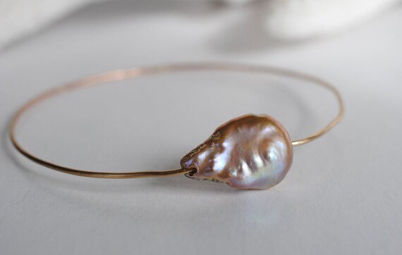 Gold Pearl Bangle main image 1