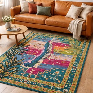 Hand-Tufted Wool Bengal Tiger Rug – Fierce Animal Statement Area Décor