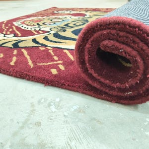 Hand-Tufted Wool Tiger Rug | artistic rug | living room rug | bedroom rug | kids room rug | nursery rug | playroom rug | floor decor. image 12