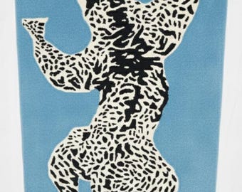 Handmade wildlife rug | jungle theme rug | tiger art rug | tiger print rug | modern tiger rug | aesthetic tiger rug | jungle decor rug.