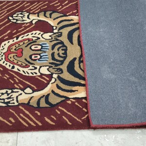 Hand-Tufted Wool Tiger Rug | artistic rug | living room rug | bedroom rug | kids room rug | nursery rug | playroom rug | floor decor. image 15