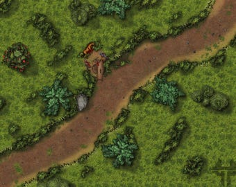 Roadside Ambush TTRPG Map