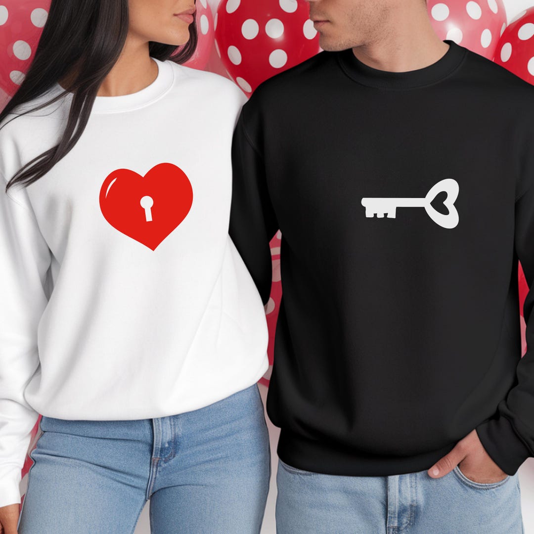 Lock and Key Couples Matching Shirts, Anniversary Gift, Boyfriend ...