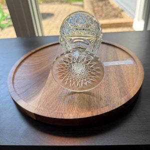 Vintage Pressed Glass Goblet ABP Style – Clear Pattern Glass Stemware – Elegant Cut Glass Look Wine Glass | Item 148