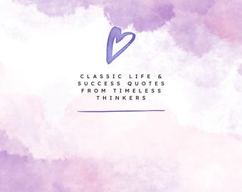 Classic Life & Success Quotes Template | Canva Editable Social Media Posts | 100 Timeless Thinkers Quote Pack | Digital Download