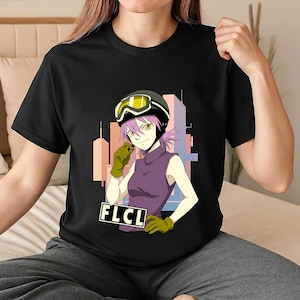 Vintage FLCL Haruko Haruhara Shirt | Fooly Cooly Anime Manga Tee | Japanese Aesthetic Unisex T-Shirt Gift