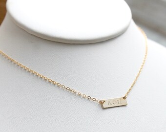 SORORITY Necklace | GREEK necklace | 14k Gold Filled Jewelry | Sorority Gift | Greek Letters