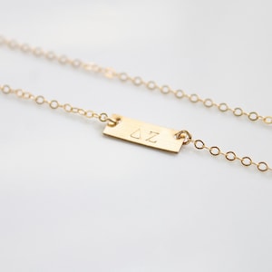 GOUDEN GRIEKSE LETTERS ketting | 14k gold filled sieraden | Cadeau studentenvereniging | Griekse letters