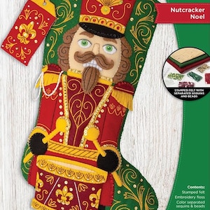 DIY Bucilla Nutcracker Noel Christmas Felt Stocking Kit 89703E