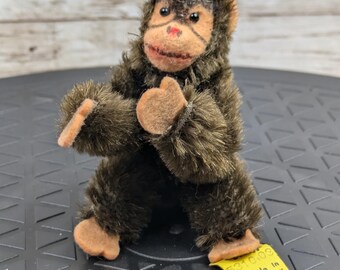 Peluche STEIFF SCHUCO Singe Jocko – Vintage Allemand, Articulé