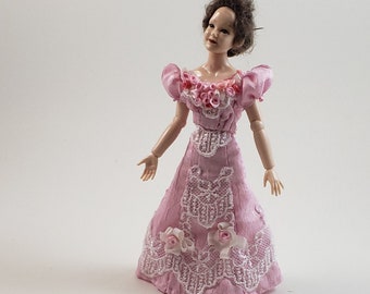 Dollhouse Miniature Wearable Heidi Ott 1891 Ballgown