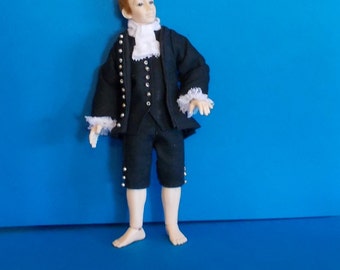 Dollhouse Miniature Wearable Heidi Ott 1770s Male Clothing