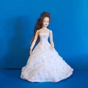 Dollhouse Miniature Wearable Heidi Ott Wedding Dress