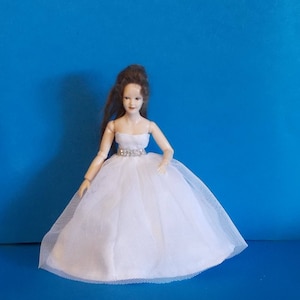 Dollhouse Miniature Wearable Heidi Ott Wedding Dress