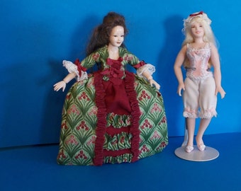 Dollhouse Miniature Wearable Heidi Ott 1770s Gown