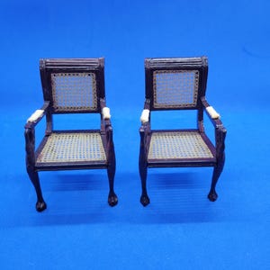 Dollhouse Miniature Bespaq Chairs with Cane Backs