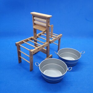 Dollhouse Miniature Ringer and Drying Rack