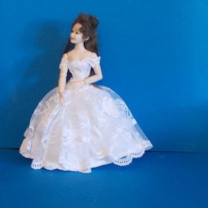 Dollhouse Miniature Wearable Heidi Ott Wedding Gown