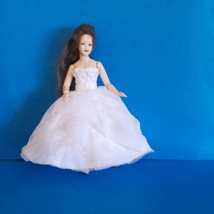Dollhouse Miniature Wearable Heidi Ott Wedding Dress