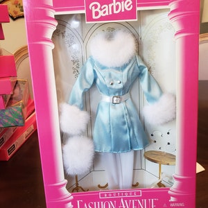Barbie Doll Clothes Vintage 1996 Ice Blue Coat