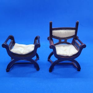 Dollhouse Miniature Bespaq Saddle Chairs