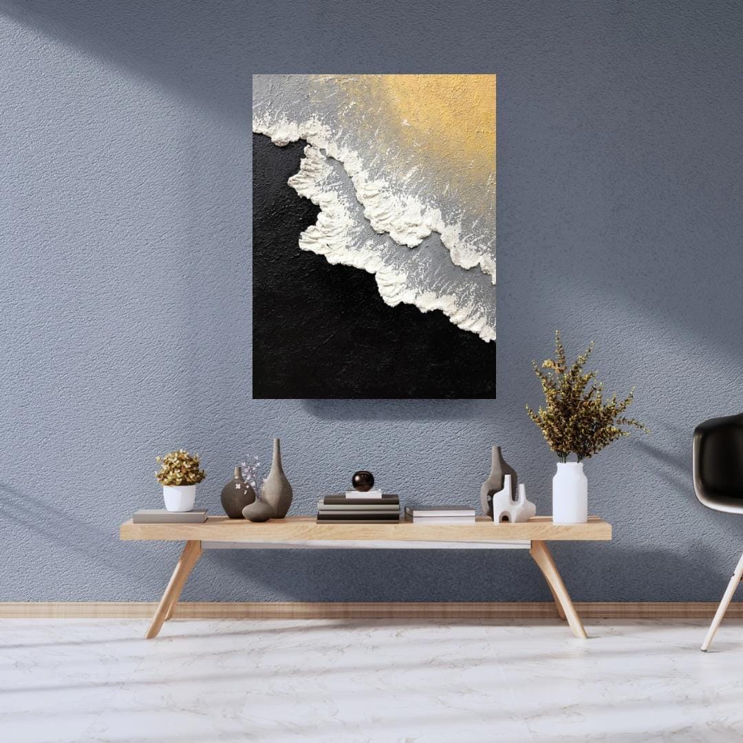 Mixed Media Texture Muted Apartment Decor photo