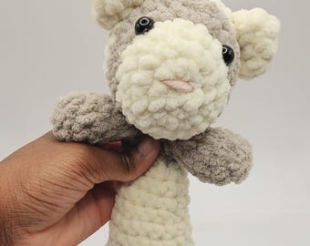Crochet Weighted Ferret | Soft Handmade Amigurumi Friend | Gift For All Ages | Nursery décor