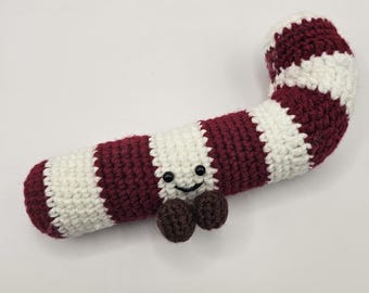 Crochet Candy Cane Plush | Soft Handmade Amigurumi Friend | Gift For All Age | Made To Order
