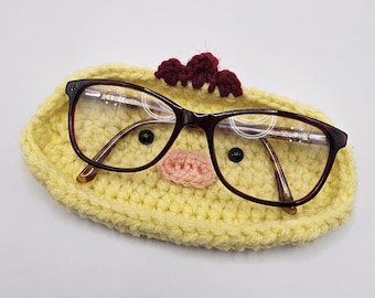 Crochet Chicken Glasses Holder | Soft Handmade Holder| Gift For All Age