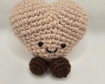 Mini Heart Plushie | Soft Handmade Amigurumi Friend | Valentine's Day Gift | Desk Buddie |