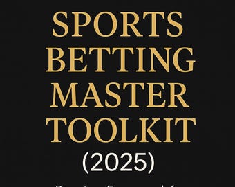 Sports Betting Master Toolkit (2025) | Betting System | Bankroll Tracker | Parlay Planner | Digital Download