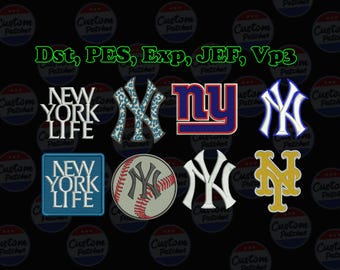 New York Inspired Embroidery Design Bundle | NYC Monogram Set | Digital Machine Embroidery Files , Digital Download