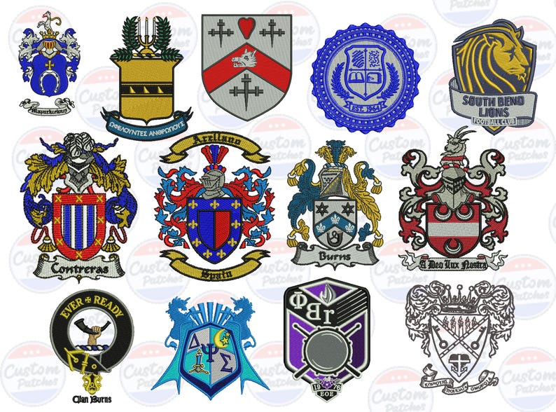13 Coat Of Arms Embroidery Designs Family Crest Patch Collection 13-coat-of-arms-embroidery-designs-family-crest-patch-collection