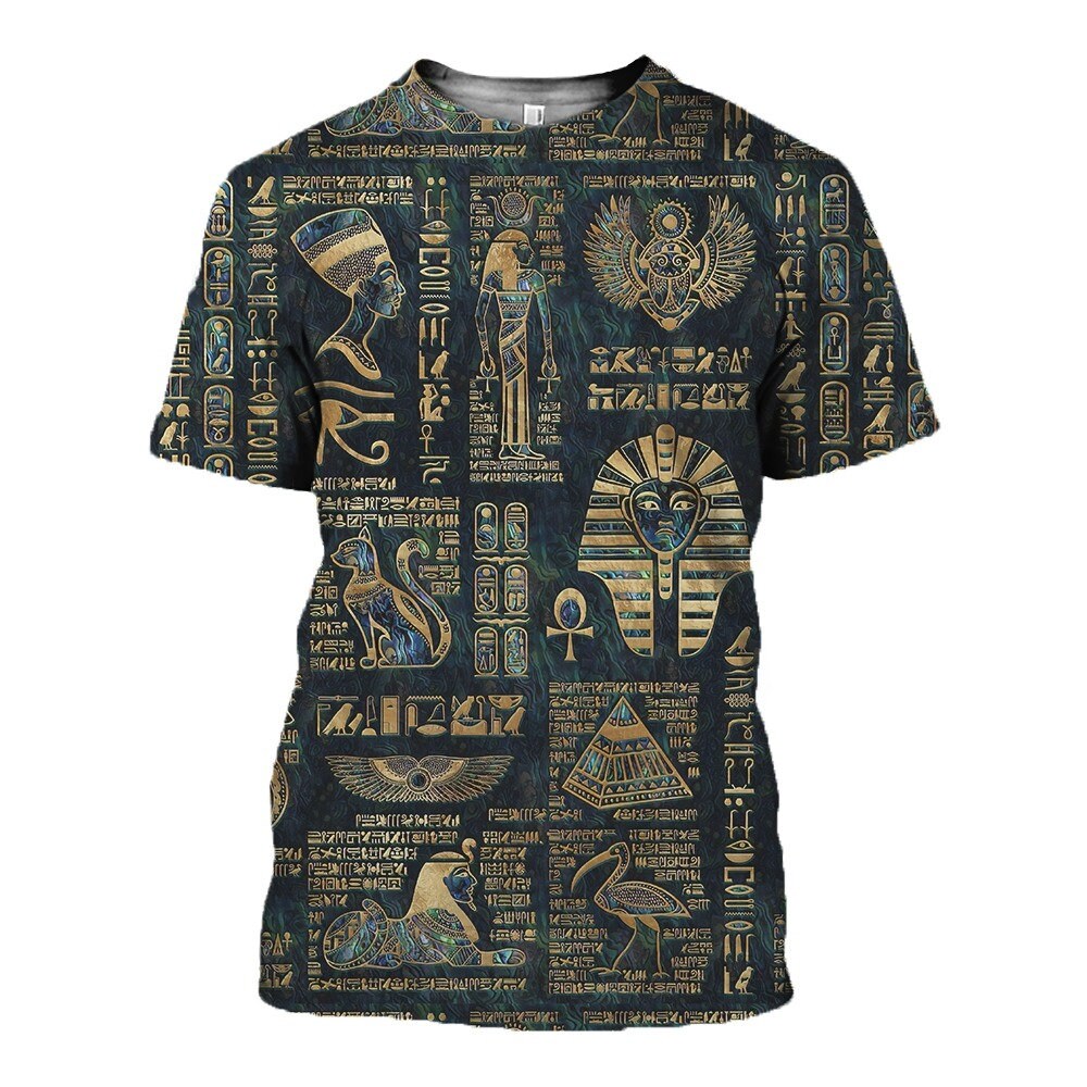 Egypt Pharaoh Sleeveless Hoodie Egyptian Hieroglyphs and Symbols DT02 main image 1