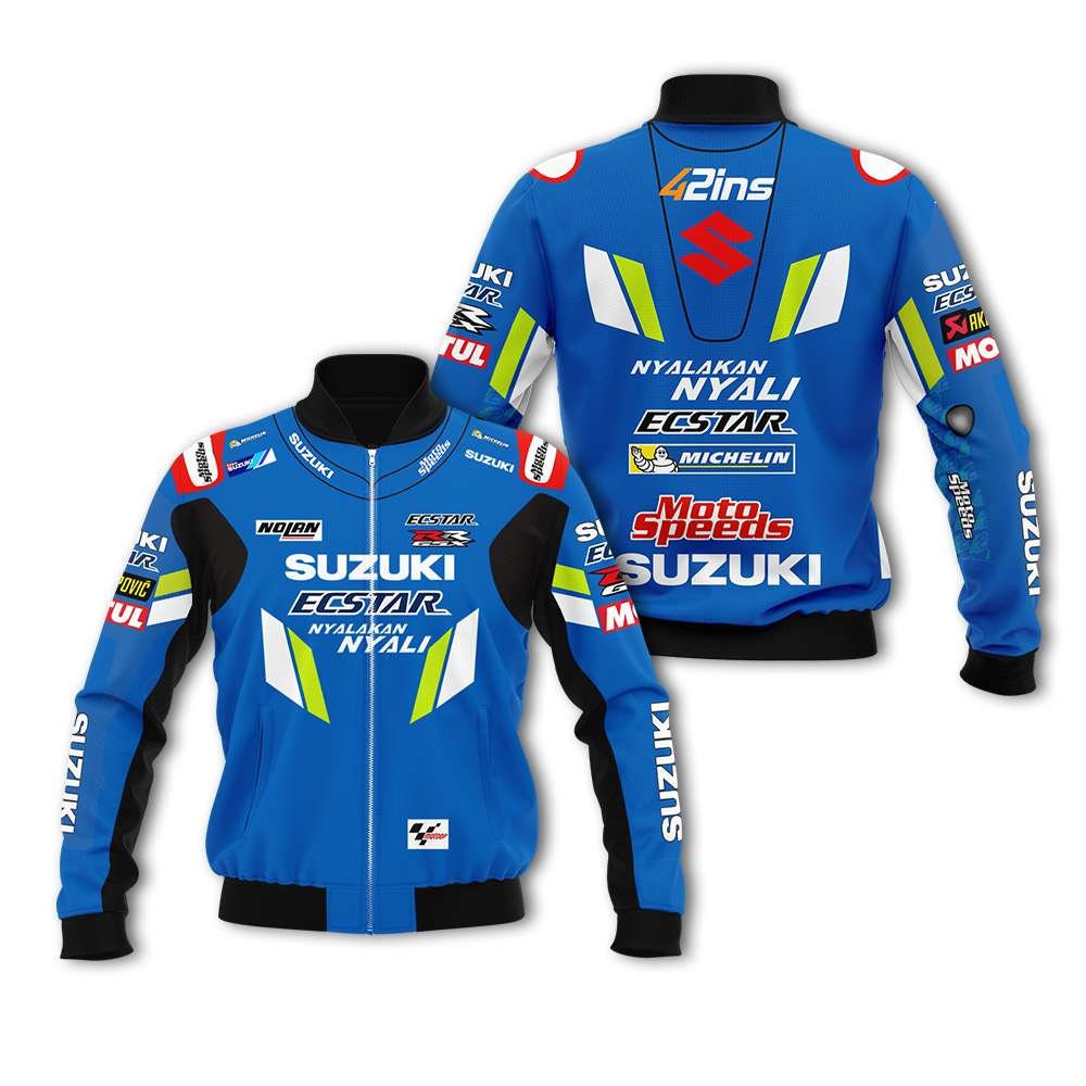 Discover Alex Rins Bomber Jacket Suzuki Ecstar MotoGP Suzuki Ecstar Bomber Jacket