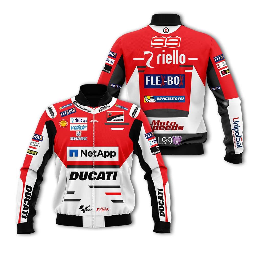 Bomber Jacket 3D Ducati Gp Ducati Net App, MotoGP, Riello
