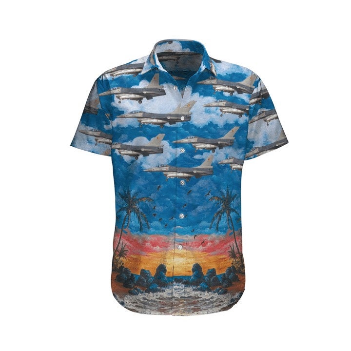 Chemise Hawaïenne US Army Air Corps Curtiss P-6E Hawk - Homme - Microfibre