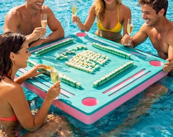 Floating Mahjong Table, Waterproof EVA Game Board, Pool Party Tray (Mahjong, Poker, Dominoes)