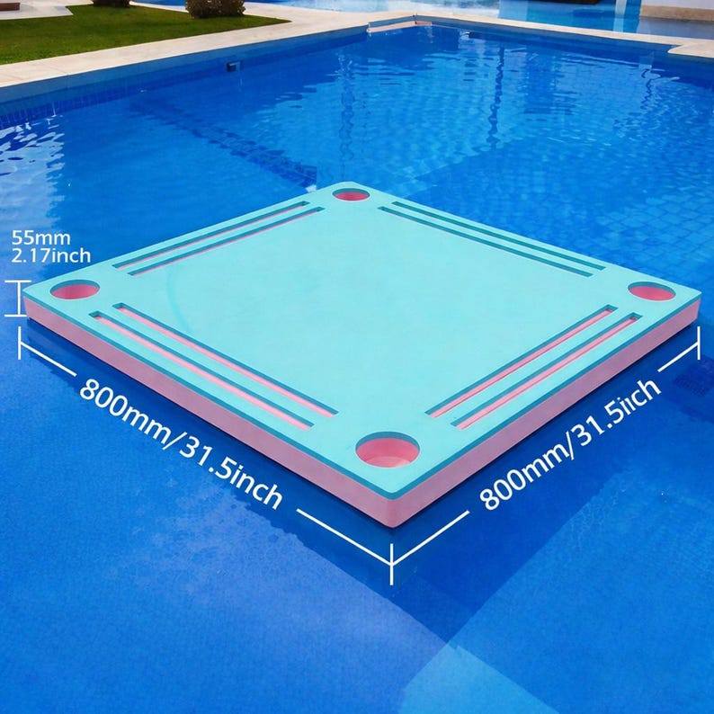 Floating Mahjong Table, Waterproof EVA Game Board, Pool Party Tray (Mahjong, Poker, Dominoes) image 2