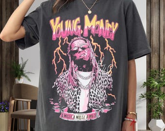 Lil Wayne Vintage Rap T-Shirt, Young Money Graphic Tee, Hip Hop Rapper Shirt, Retro Lil Wayne Tee, Comfort Colors 1717 Streetwear