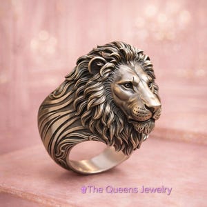 Solid Gold Lion Ring Vintage - Etsy