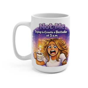Stressed Creator Mug, Funny 3AM Illustration Gift for Entrepreneurs