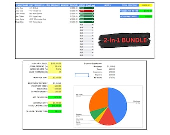 Real Real Realtest Realkaner Bündel | Rentenrechner | Google Sheets Angebots-Analytik und Tenant Tracker