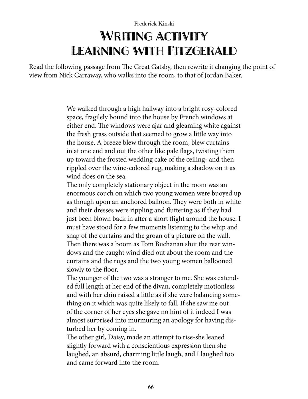 Scene Rewrite Examples Writing Activity: Rewrite a Scene by Changing Point of View | Creative ...
