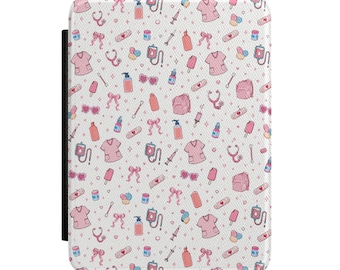 Étui Kindle médical à motif girly | Impression de gommages pour stéthoscope d'infirmière