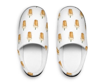 Pantuflas con estampado de té de burbujas / Pantuflas de felpa para interiores con diseño de té de burbujas